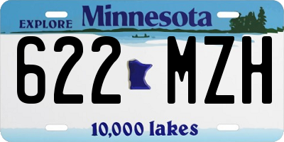 MN license plate 622MZH