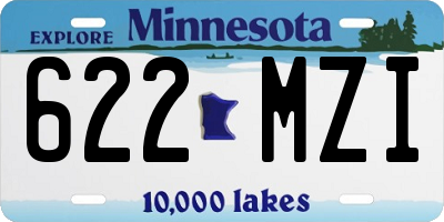 MN license plate 622MZI