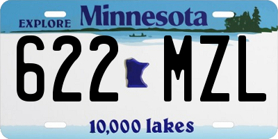 MN license plate 622MZL