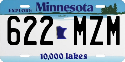 MN license plate 622MZM