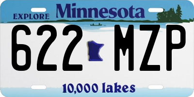 MN license plate 622MZP