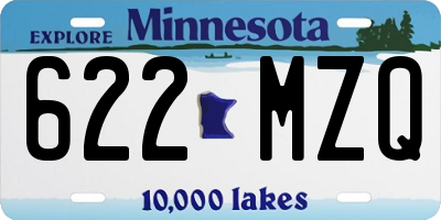 MN license plate 622MZQ