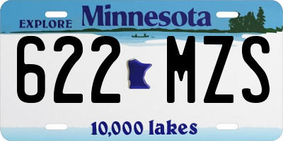 MN license plate 622MZS