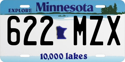 MN license plate 622MZX