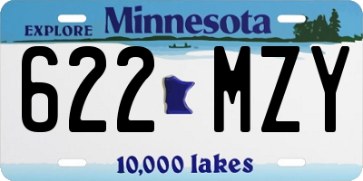 MN license plate 622MZY