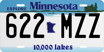 MN license plate 622MZZ