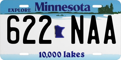 MN license plate 622NAA