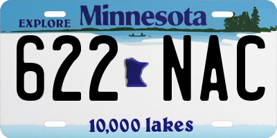 MN license plate 622NAC