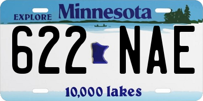 MN license plate 622NAE