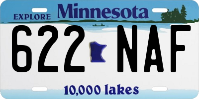 MN license plate 622NAF