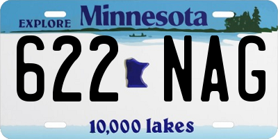 MN license plate 622NAG