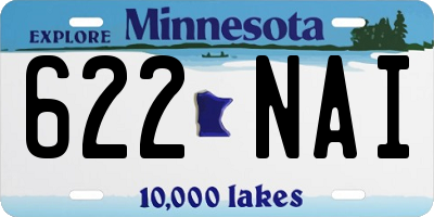 MN license plate 622NAI