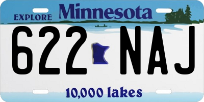 MN license plate 622NAJ