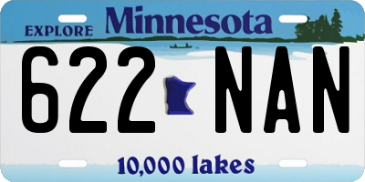 MN license plate 622NAN
