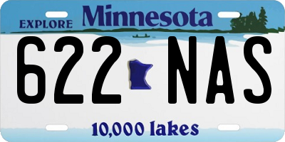 MN license plate 622NAS