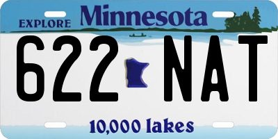 MN license plate 622NAT
