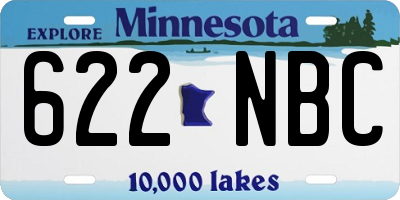 MN license plate 622NBC
