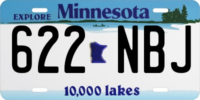 MN license plate 622NBJ