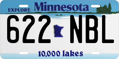MN license plate 622NBL