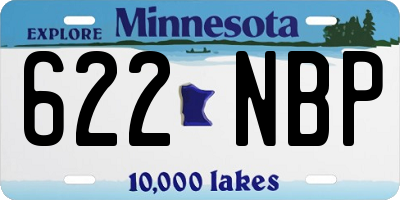 MN license plate 622NBP