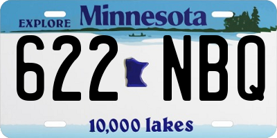 MN license plate 622NBQ