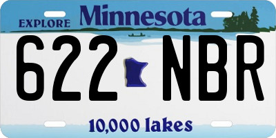 MN license plate 622NBR