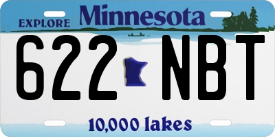 MN license plate 622NBT