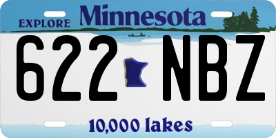MN license plate 622NBZ