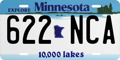 MN license plate 622NCA