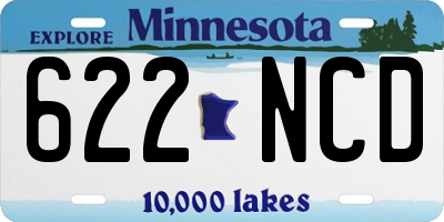 MN license plate 622NCD