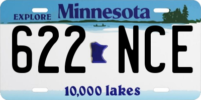 MN license plate 622NCE