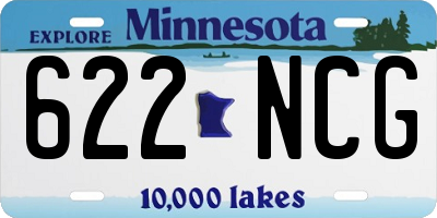 MN license plate 622NCG