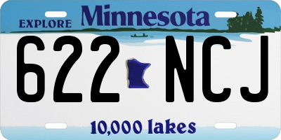 MN license plate 622NCJ