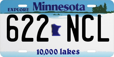 MN license plate 622NCL