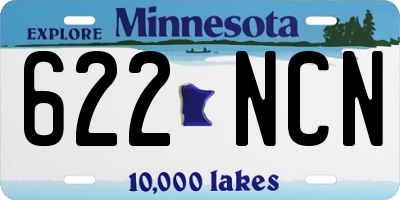 MN license plate 622NCN