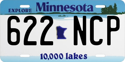 MN license plate 622NCP