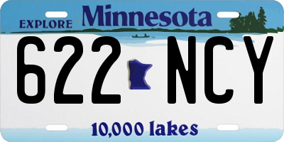MN license plate 622NCY
