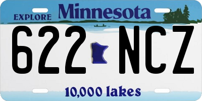 MN license plate 622NCZ
