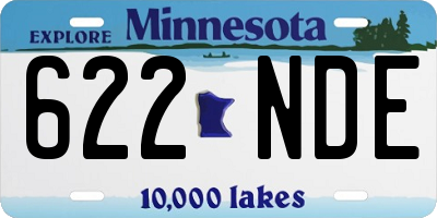 MN license plate 622NDE