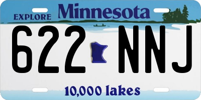 MN license plate 622NNJ