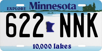 MN license plate 622NNK