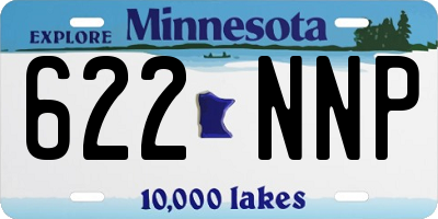 MN license plate 622NNP