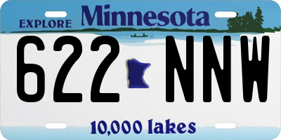 MN license plate 622NNW