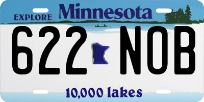 MN license plate 622NOB