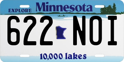 MN license plate 622NOI