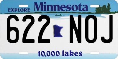 MN license plate 622NOJ