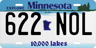 MN license plate 622NOL