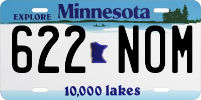 MN license plate 622NOM