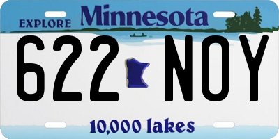 MN license plate 622NOY