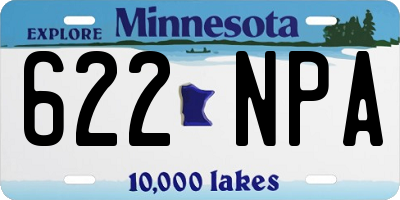 MN license plate 622NPA